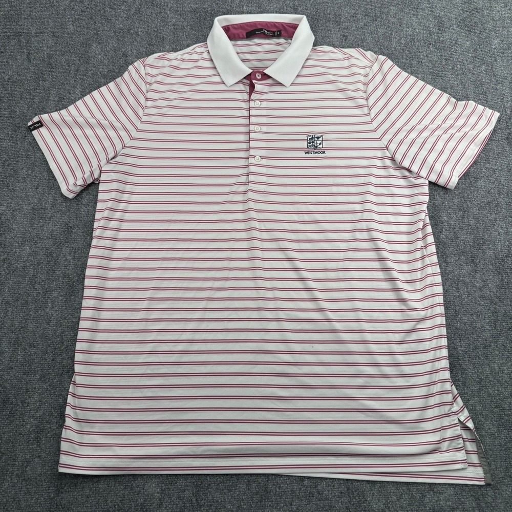RLX Ralph Lauren Polo Shirt Mens Extra‎ Large Striped Short Sleeve Westmoor Golf
